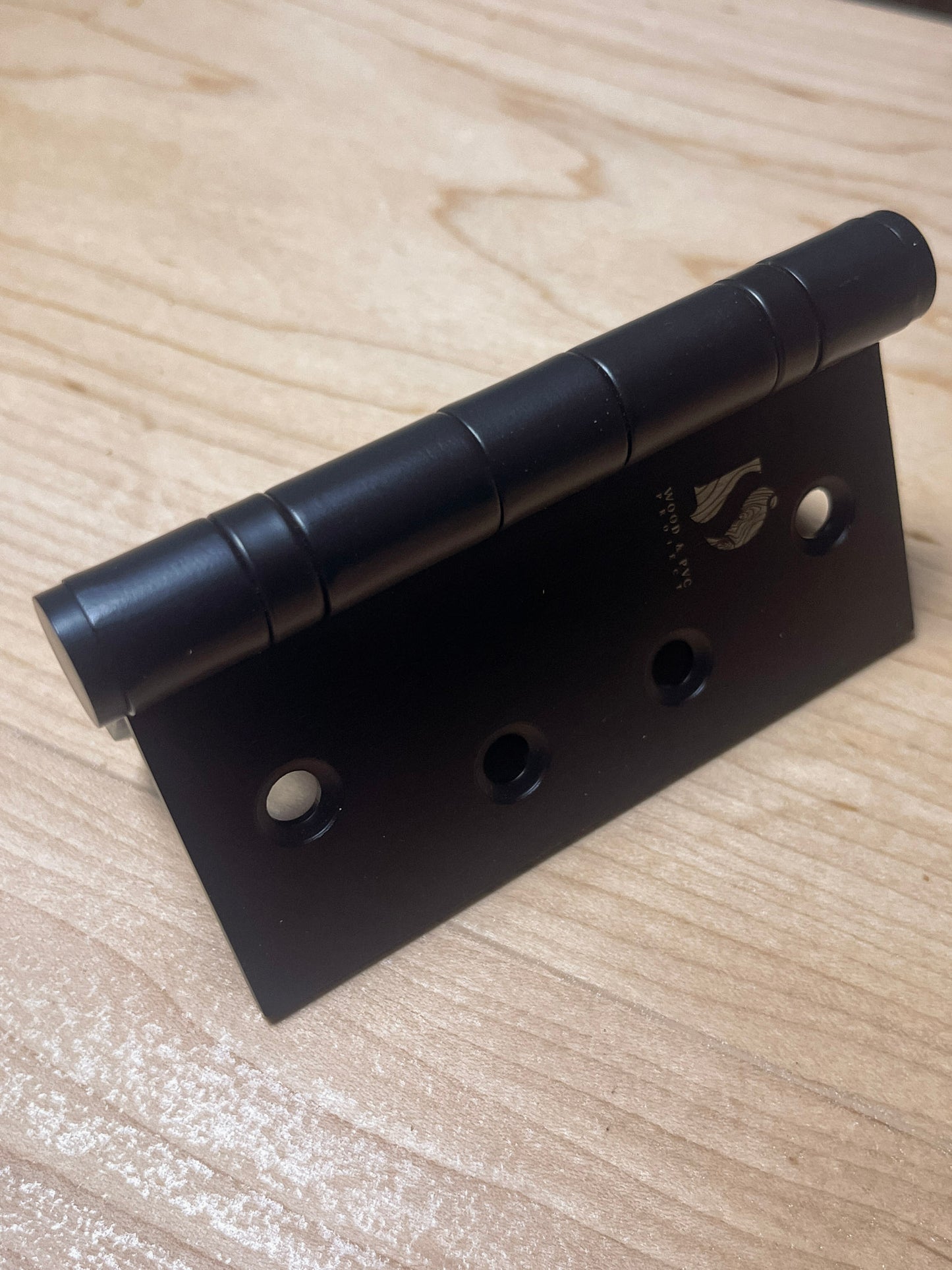 Ball Bearing Door Hinges 4’ x 4’  Black Stainless Steel (3 Pack)